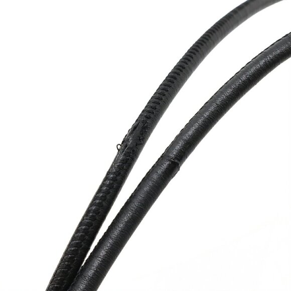 CHANEL Black Leather Logo Pochette Shoulder Bag - Picture 5 of 10